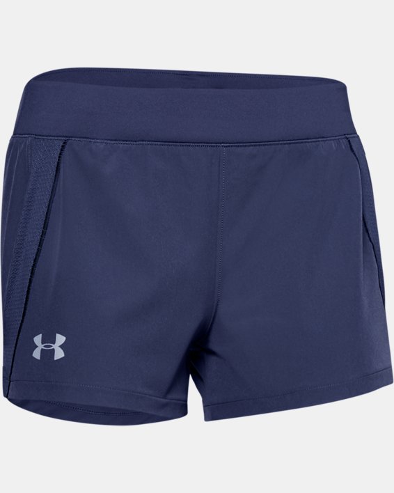 Women's UA Qualifier Speedpocket Shorts in Blue image number 5